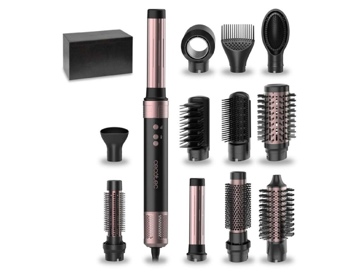 Cepillo CECOTEC AirGlam (Negro)