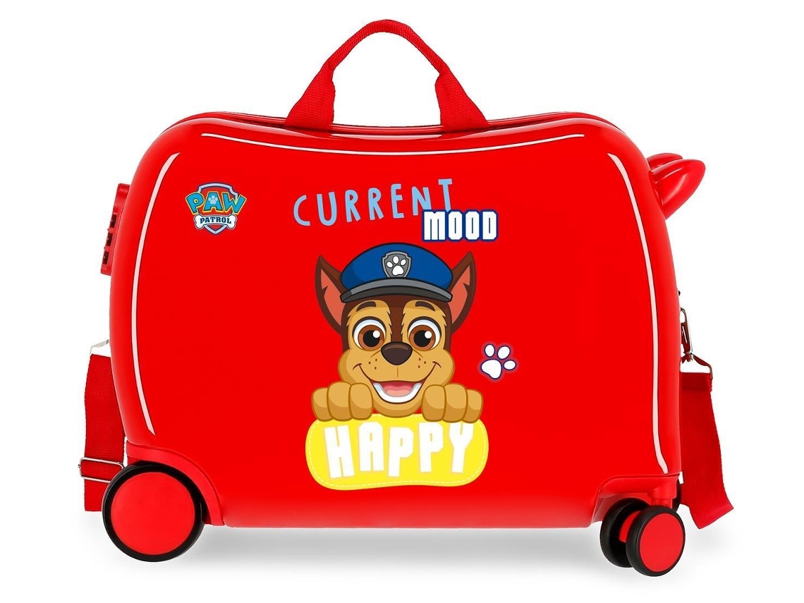 Maleta de Cabina NICKELODEON Ride-On La Patrulla Canina Playful Rojo (50x38x20cm - 38 L)