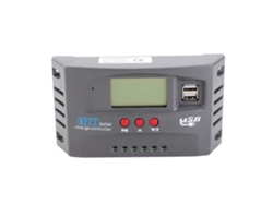 Controlador Solar De 12v/24v Con Pantalla Lcd Y Doble Puerto Usb, Regulador De Panel Solar Mppt