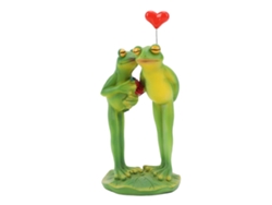 Figura 3D de pareja de ranas, estatua de animal novedosa, decoración para el hogar, la oficina y el escritorio.