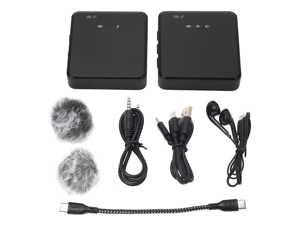 Junli-micrófono Lavalier Inalámbrico Para Teléfono Y Cámara