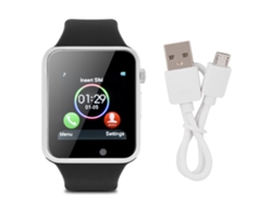 Reloj Inteligente Teléfono (llamada Bluetooth Podómetro Reproductor De Música Pantalla Táctil Plata)