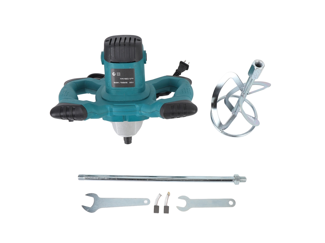 Hormigonera eléctrica portátil de 1200 rpm y 6 velocidades ajustables para mortero.