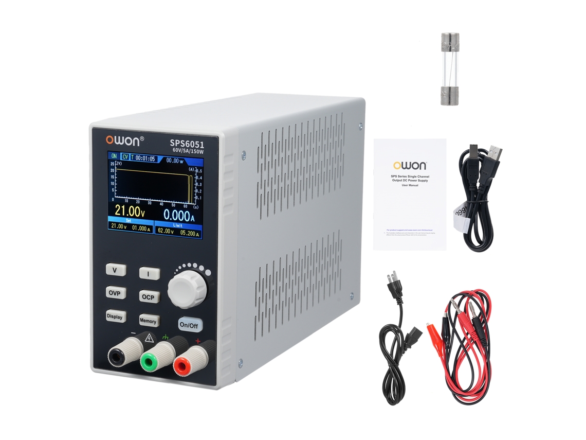 Fuente de alimentación silenciosa para pantallas TFT LCD digitales Owon Sps6051