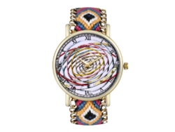 Reloj De Pulsera Unisex De Cuarzo Con Correa De Lana Tejida, Estilo Sencillo.
