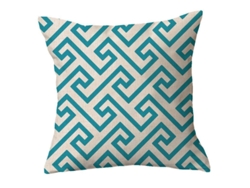 Rebe-funda De Almohada De Lino 2 Piezas Rayas Azul Lago Y Blanco 18x18 Pulgadas Moderno Simple