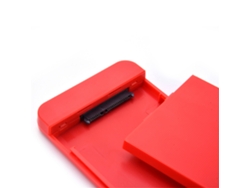 Caja De Disco Duro Usb3.0 De 2.5 Pulgadas, Carcasa Externa Sata Hdd/ssd, Sin Herramientas, Rojo
