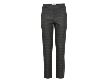 Pantalones de Mujer PULZ JEANS Bindy Check Gris (36)