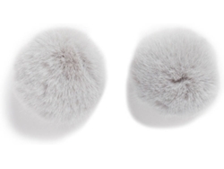 Accesorio para Zapatos OKA B Pom Pom Gris PVC Mujer (Gris)
