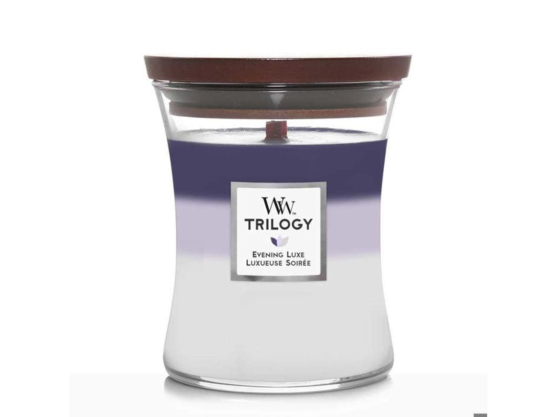 Vela perfumada Trilogía Clessidra, tamaño mediano, 275 g, 90 horas de combustión, mecha de madera