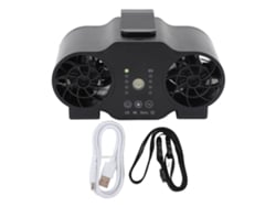 Ventilador de cintura con clip, 4 velocidades, USB, 5000 mAh