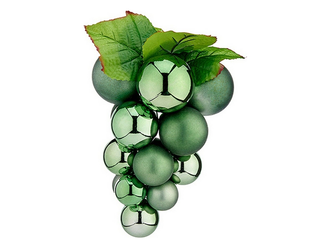 Pequeñas Bolas de Navidad Uvas Verdes de Plástico