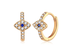 Pendientes modernos de plata de ley 925 con ojo de diablo, estilo europeo y americano, para mujer. Pendientes sencillos y elegantes. MDUG (oro)