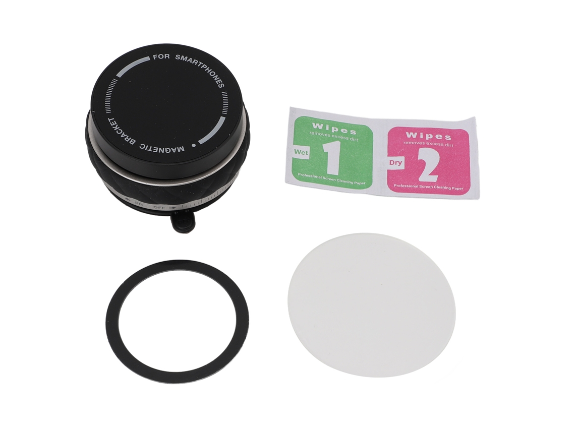 Soporte Magnético Para Teléfono Con Ventosa Giratoria Plegable Para Coche - Negro