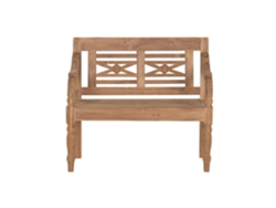 Banco Teca Maciza 2 Plazas 100x47x90cm