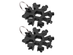 Juego de llaves para nieve de 2 piezas, acero con alto contenido de carbono, apertura, herramienta manual multifuncional, color negro