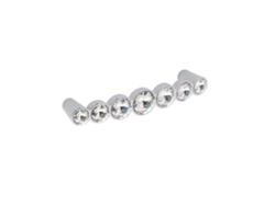 Tirador Para Mueble De Zamac Y Cristal Distancia Entre Centros 96mm Cromo Pulido Lote De 25