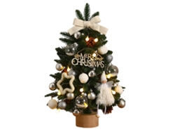 Mini Árbol De Navidad Con Luces Led Y Adornos De Estrellas, Conjunto De Decoración De Material Pvc, Bajo Consumo De Energía Y Un Diseño Mode