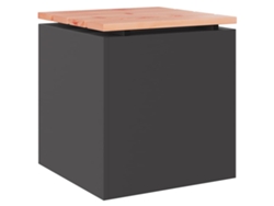 Maison Exclusive - Banco de jardín negro de acero de 40 x 40 x 43 cm