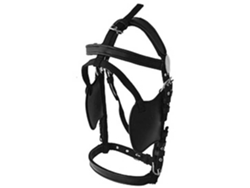 Arnês de Condução de Peitoral Único Fussen Nylon/Pvc Preto Fullhispano Hipica