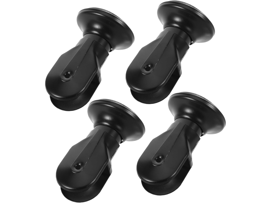 Juego de 4 soportes de acero inoxidable para baños públicos, herrajes para mamparas, patas Gokoco