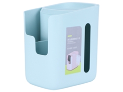 Caja Organizadora De Papel Higiénico Multifuncional Para Escritorio Con Almacenamiento En Pp Azul