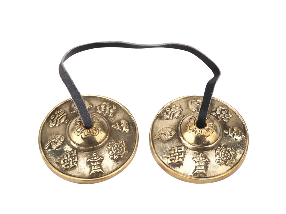 Instrumento de percusión de campana de meditación budista tibetana hecho a mano