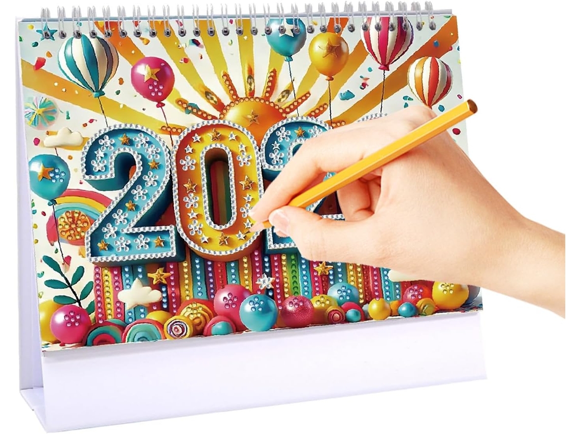 Calendario De Escritorio 2026, Diseño De Pintura Artística, Planificador De De 12 Meses, De Viajes