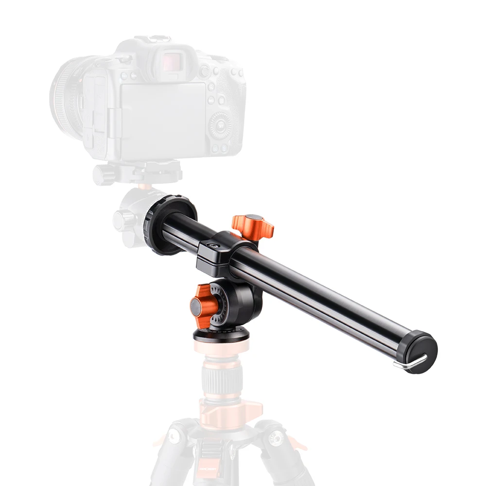 Columna central para trípode con rotación de 360° y múltiples ángulos, ajustable con tornillos de 1/4" y 3/8", para trípodes de cámara