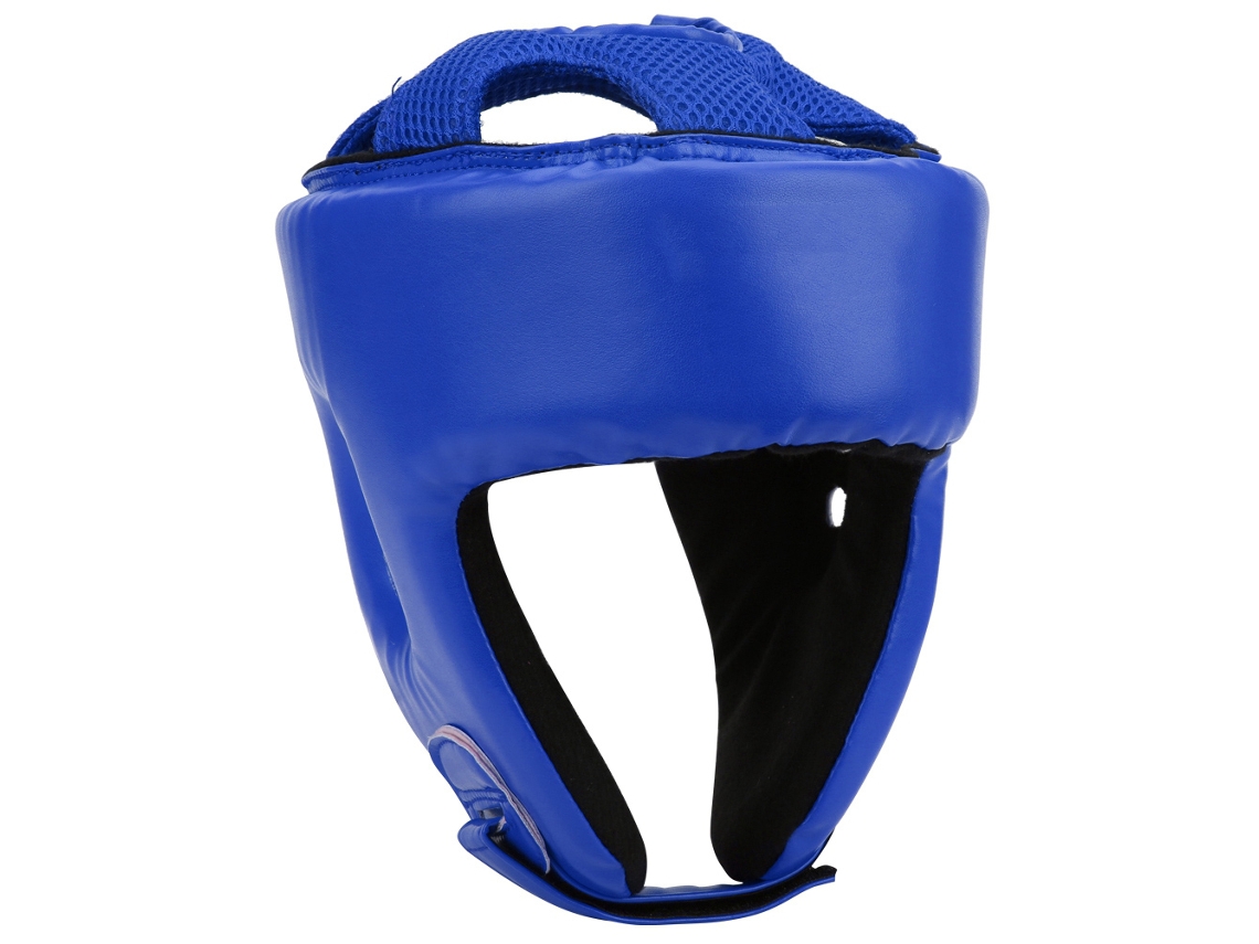 Jinwei-casco De Boxeo De Cuero Pu Ajustable Para Sanda Kickboxing Entrenamiento Defensa Talla Pequeña Azul