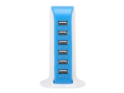 Carregador Usb De 6 Portas 30w Adaptador De Energia Portátil 100-240v Para Ios Samsung Com Proteção Múltipla
