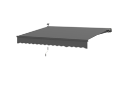 Toldo Con Manivela Y Luces Solares, Protección Uv 50+, Markise De 400 Cm De Ancho, Incluye Soporte De Pared, Para Jardín Y Balcón, Gris