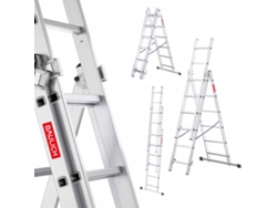 Escalera Aluminio 3x6 Multifuncional Universal 150 Kg Baulich