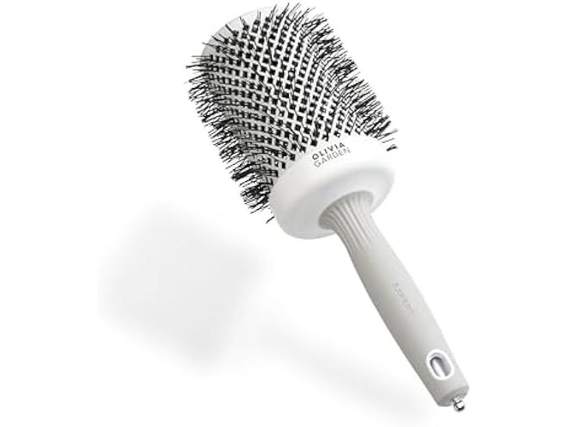 Cepillo redondo antiestático de cerámica Olivia Garden Expert Blowout Shine de 65 mm para dar brillo y volumen