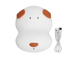 Lámpara de noche recargable de silicona con forma de perro que cambia de color.