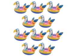 10 Unidades De Lindos Portavasos Inflables Con Forma De Pájaro Para Fiestas En La Piscina, Decorativos Y Flotantes.