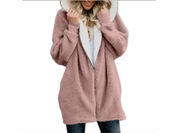 2026-chaqueta De Invierno Para Mujer Con Capucha Y Forro De Felpa Poliéster