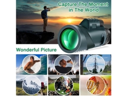Telescopio monocular 10x42 para adultos, de alta potencia, HD, compacto, con prisma Bak 4 y adaptador de lente de Bestvite.