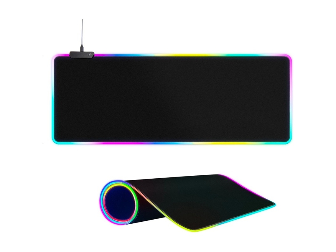 Alfombrilla de ratón RGB grande y extendida VOLTEDGE, antideslizante, para juegos y oficina.