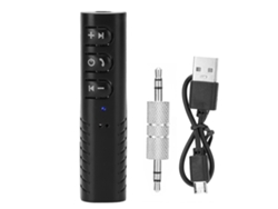Receptor De Audio Bluetooth 4.1 De Solapa Con Entrada Aux De 3,5 Mm, Estéreo Y Adaptador Manos Libres Para Coche
