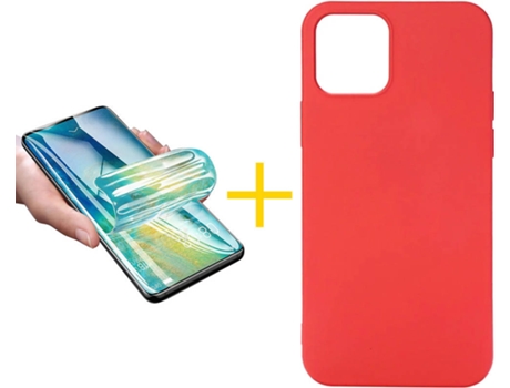 Carcasa + Protector de Pantalla para iPhone 12 Pro Max ACCETEL Rojo