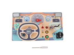 Volante De Juguete De Madera Para Niños Juego De Conducir Simulado Aprendizaje Temprano Educativo