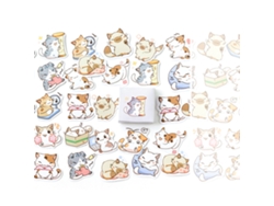 45 Pegatinas De Gatitos Bonitos Con Adhesivo Fuerte Para Scrapbooking Y Manualidades Diy