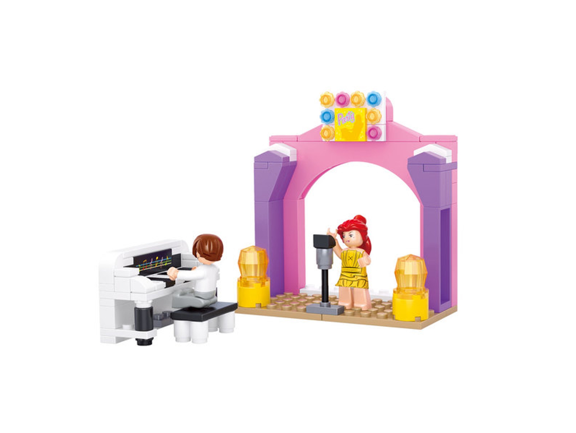 Construcción SLUBAN Girls Dream - Escenario con Piano (Edad Mínima: 6 - 109 Piezas)