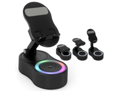 Regalo para hombres, San Valentín y Día del Padre, soporte para teléfono 5 en 1, altavoz Bluetooth, luz ambiental | Sin marca