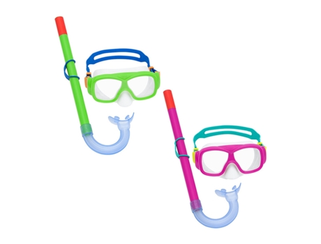 Gafas de Buceo con Tubo Infantiles BESTWAY Verde Rosa