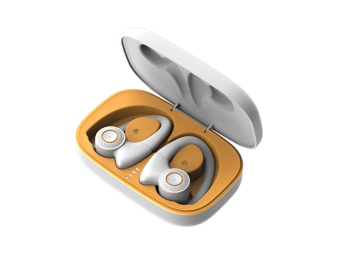 Auricular Bluetooth, Batería De Larga Duración, Reducción De Ruido De Llamada De Doble Micrófono, Amarillo