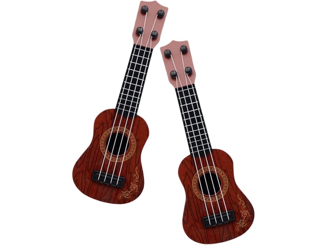 Conjunto De 2 Ukeleles De Juguete, Instrumentos De Cuerda Para Niños Y Niñas De 4 A 5 Años