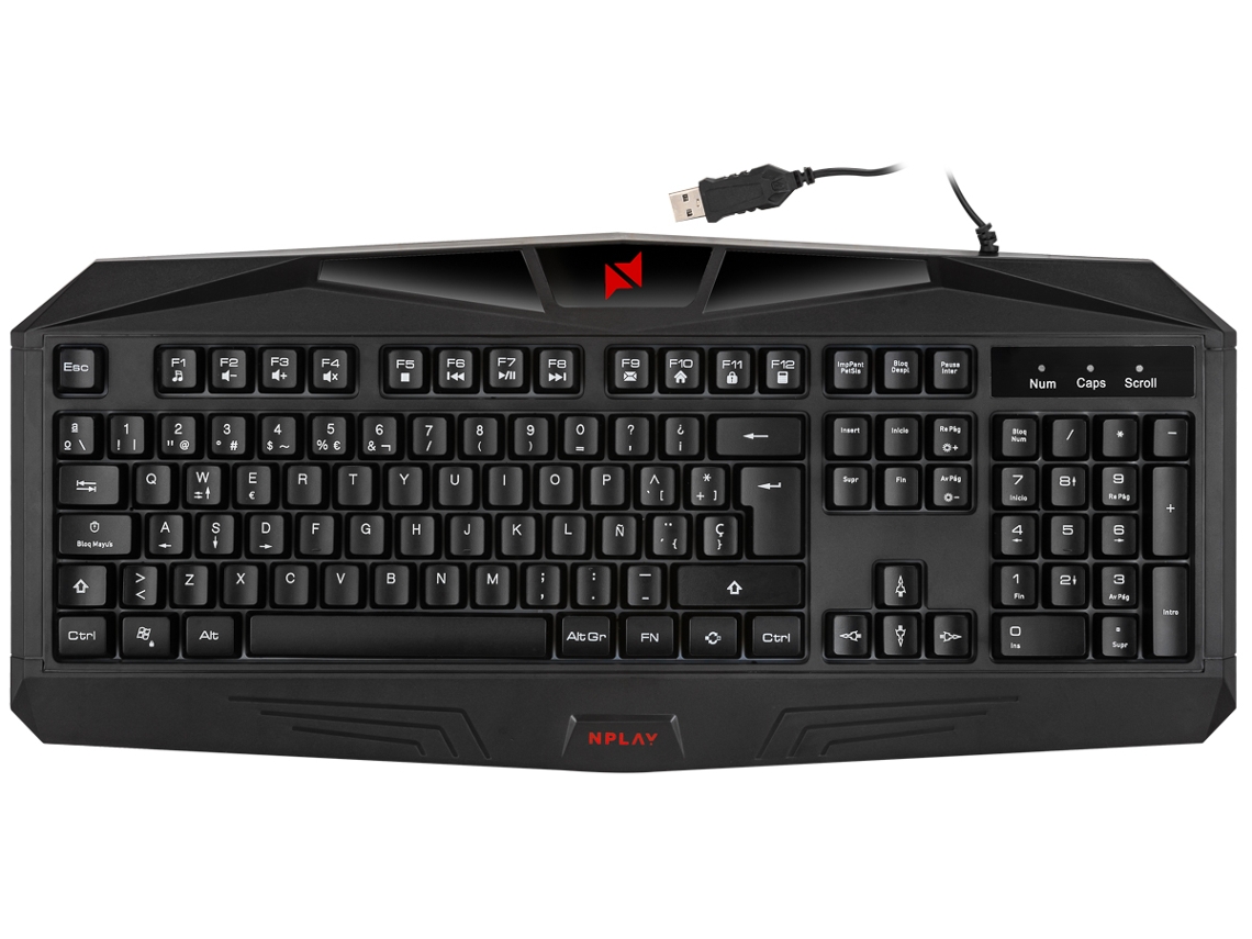Teclado Gaming NPLAY Control 3.0 (Membrana - Español - Negro)
