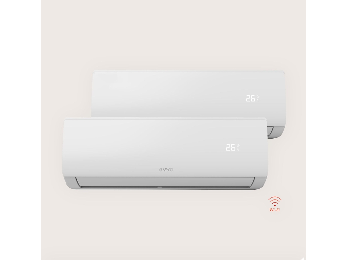 Aire Acondicionado Multi Split 2x1 Evvo Clima (9000+12000 Btu), Wifi, Inverter, A++